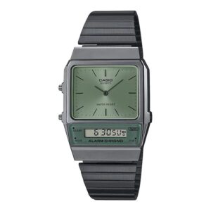 Casio AQ-800ECGG-3ADF Vintage Dual Time Gray Chain Watch