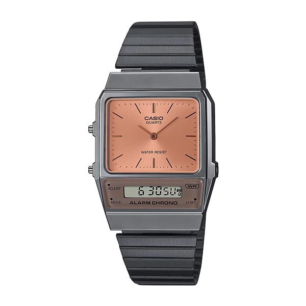 Casio AQ-800ECGG-4ADF Vintage Dual Time Gray Chain Watch