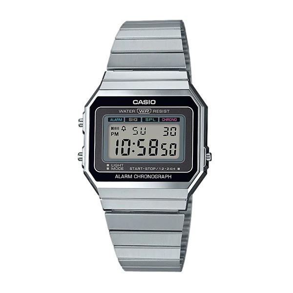Casio A700W-1ADF Vintage Super Slim Digital Chain Watch
