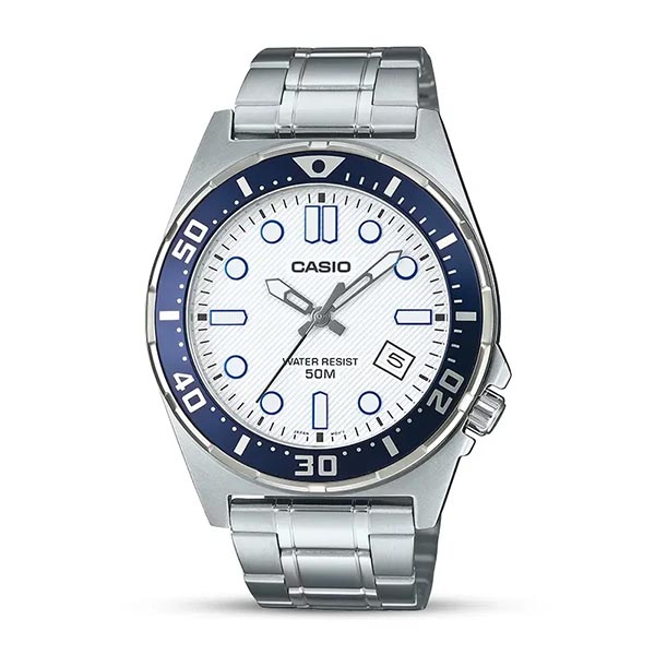 Casio Enticer MTD-135D-7AV White Dial Men's Watch