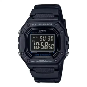 Casio W-218H-1BV Youth Digital Resin Belt Watch