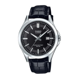 Casio MTS-100L-1AVDF Black Leather Belt Men’s Watch