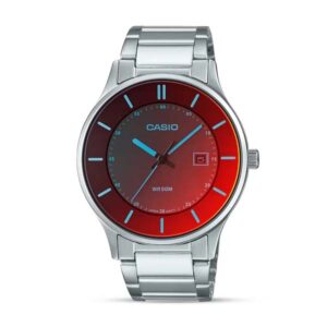 Casio Enticer MTP-E605D-1EV Red Dial Men's Watch