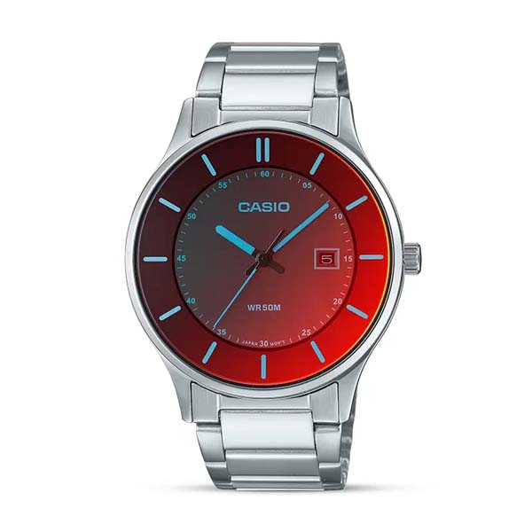 Casio Enticer MTP-E605D-1EV Red Dial Men's Watch
