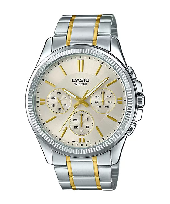 Casio MTP-1375HSG-9AVIF Enticer Analog White Dial Men's Watch
