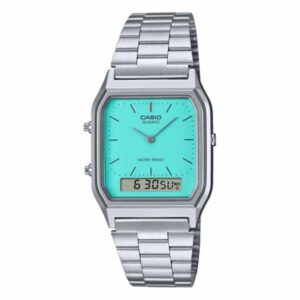 Casio AQ-230A-2A2 Retro Turquoise Analog Digital Mens Watch AQ-230