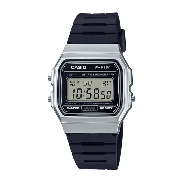 Casio F-91WM-7ADF Black/Silver Watch Unisex