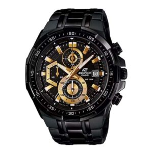 Casio Edifice EFR-539BK-1A Black Gold Ion Plated Mens Watches