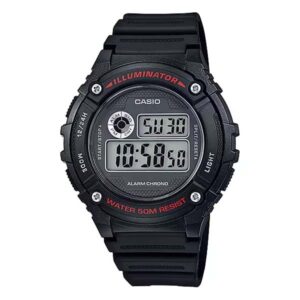 Casio W-216H-1AVDF Illuminator Digital Resin Belt Watch