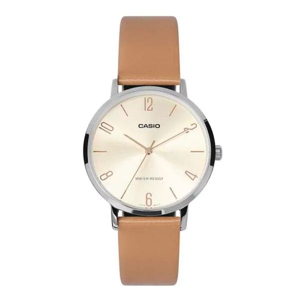Casio LTP-VT01L-5BUDF Leather Analog Watch for Women