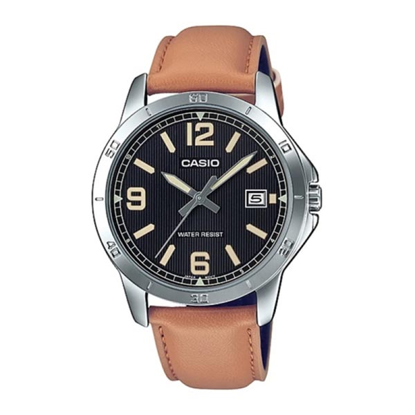 Casio MTP-V004L-1B2 Brown Leather Men's Watch