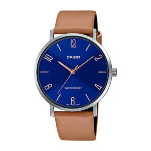 Casio MTP-VT01L-2B2 Brown Leather Band Casual Watch