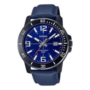 Casio Enticer MTP-VD01BL-2BVUDF Blue Leather Belt Men's Watch