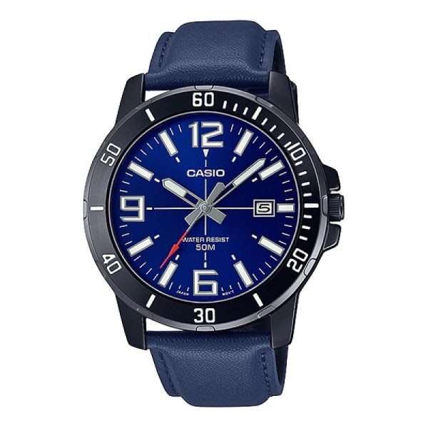 Casio Enticer MTP-VD01BL-2BVUDF Blue Leather Belt Men's Watch