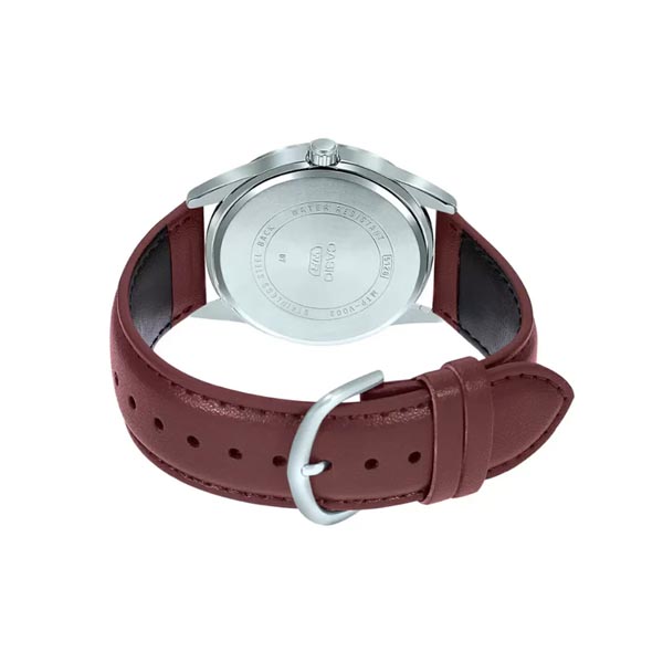 Casio MTP-VD02L-7E Analog White Dial Leather Strap Watch
