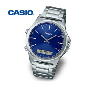 Casio MTP-VC01D-2E Stainless Steel Dual Time Watch