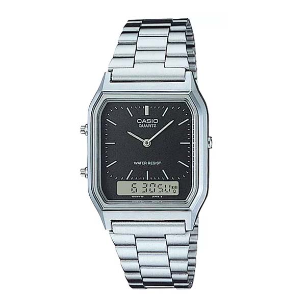 Casio AQ-230A-1DMQ Black Analog Digital Watch