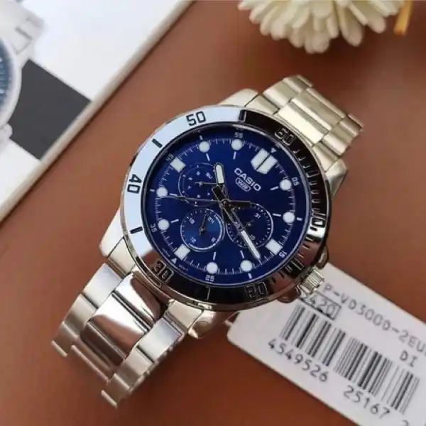Casio-MTP-VD300D-2EUDF Analog Blue Dial Men's Watch (A1749)