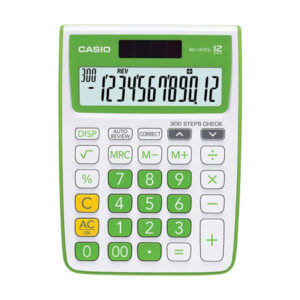 Casio MJ-12VCB-GN Solar and Battery Powered Basic Calculator