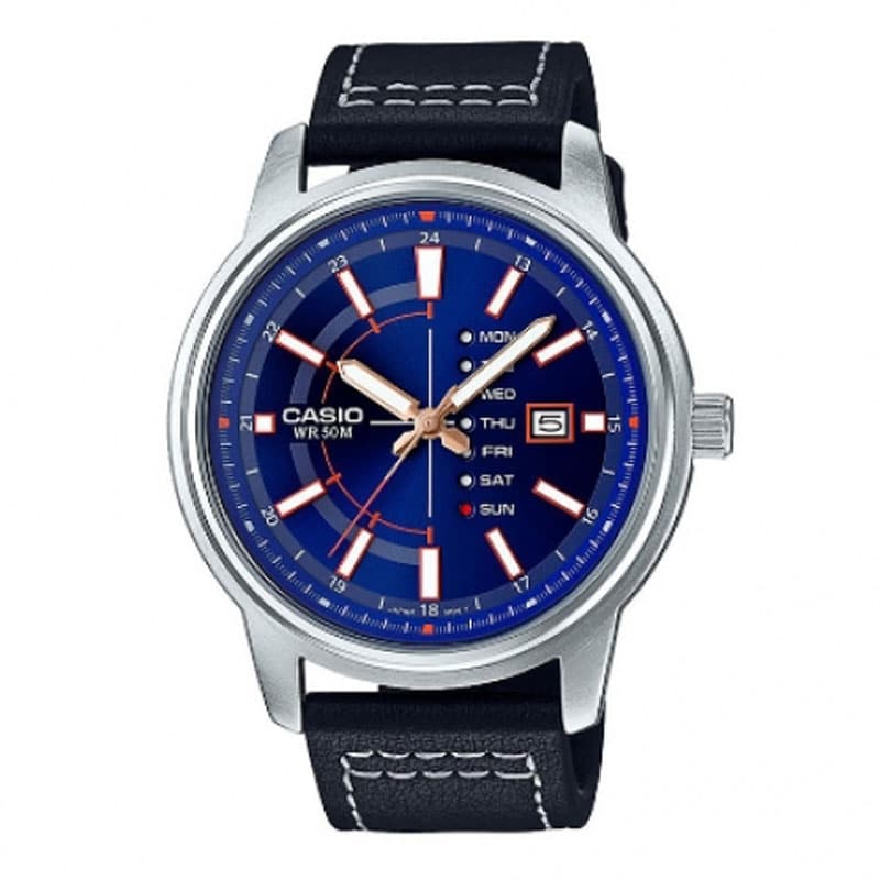 Casio MTP-E128L-2A1VDF Day-Date Analog Watch