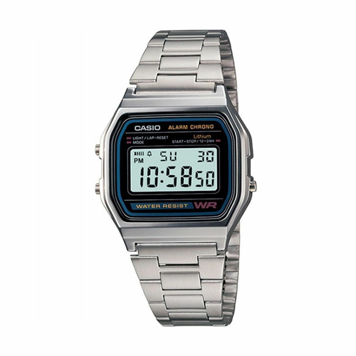 Casio A-158 WA-1DF Steel Digital Watch