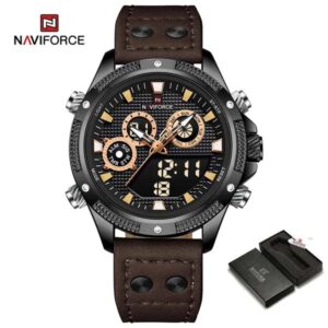 NAVIFORCE 9224 Chronograph Leather Men's Watch