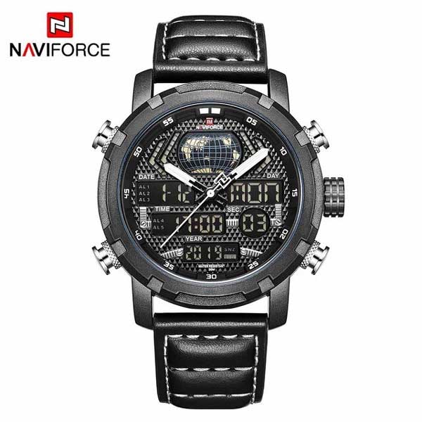 NAVIFORCE 9160 PU Leather Watch