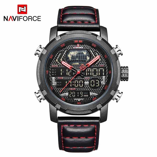 NAVIFORCE 9160 PU Leather Watch