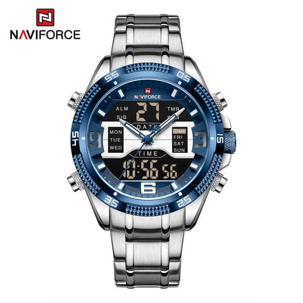 NaviForce NF9201 Men's Digital Analog Stainless Steel Watch