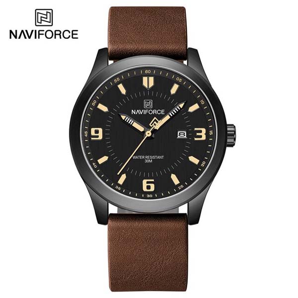 Naviforce NF8024 Luxury Leather Mens Watches