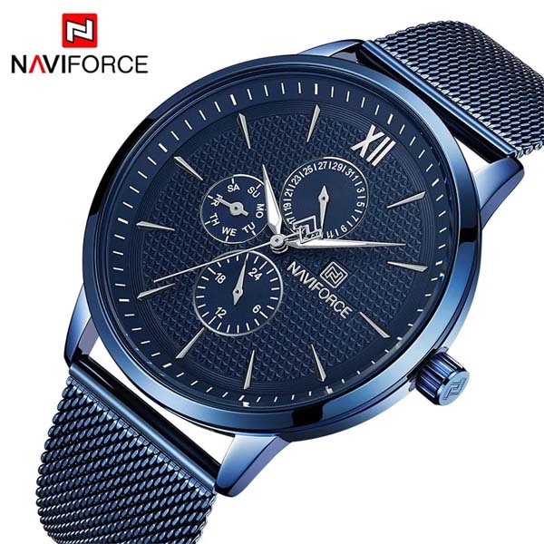 Naviforce NF3003 Mesh Stainless Steel Quartz Watch