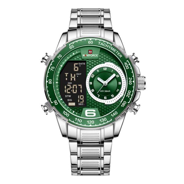 NAVIFORCE NF9199 Stainless Steel Dual Time Wrist Watch 4