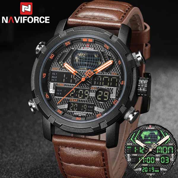 NaviForce NF9160 Double Time Digital Analog Watch 3