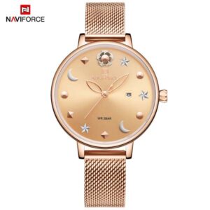 NAVIFORCE NF5009 Mesh Stainless Steel Analog Watch For Women 1