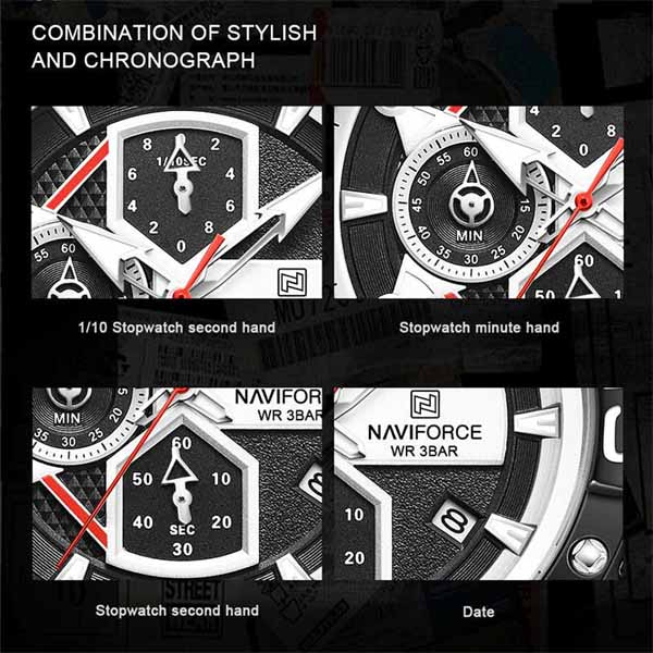 NAVIFORCE 8018 Silicone Strap Watch 4