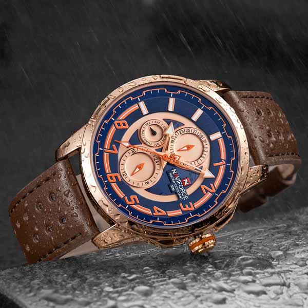 NAVIFORCE 9142 Genuine Leather Watch 3