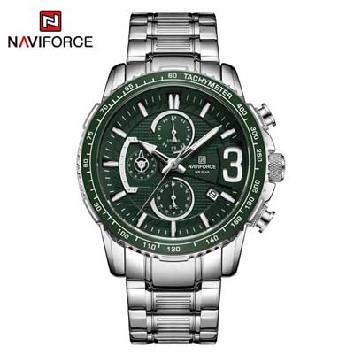 Naviforce NF 8017 Men's Watch silver Green