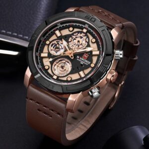 Naviforce NF-9139 Quartz Movement Leather Strap