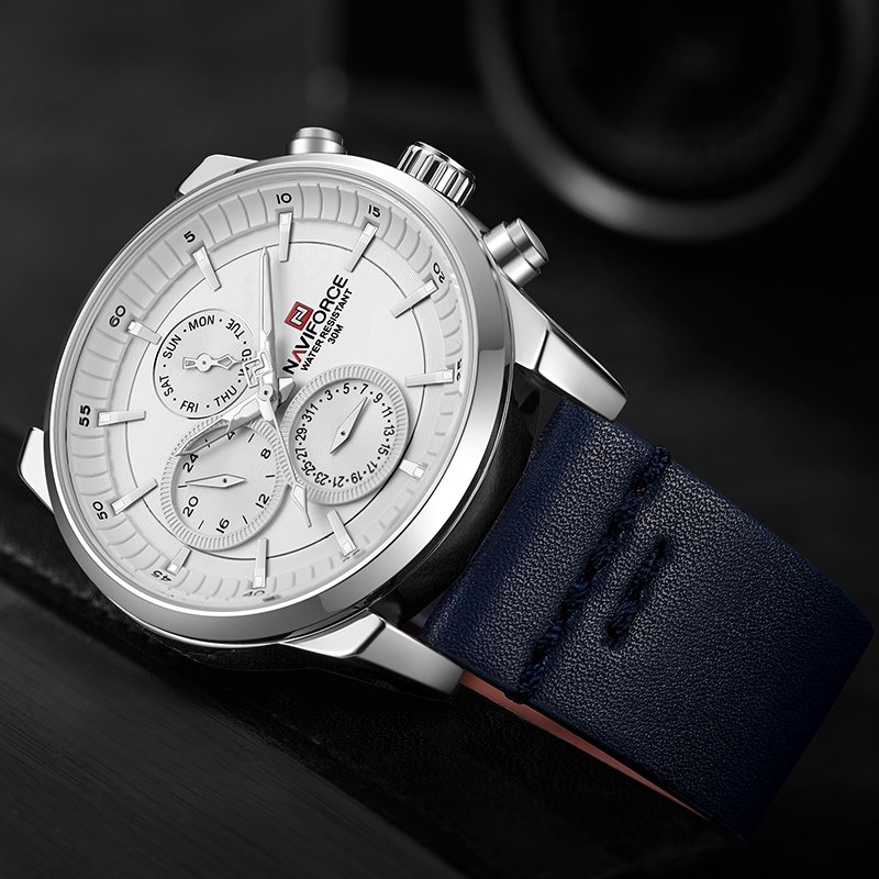 NAVIFORCE NF9148 Leather Analog Wrist Watch