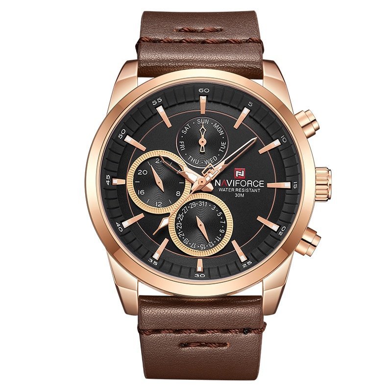 NAVIFORCE NF9148 Leather Analog Wrist Watch