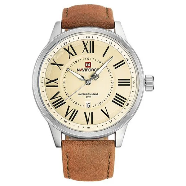 Naviforce 9126 Brown Silver
