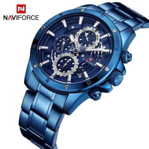 NAVIFORCE 9149 Watch Men Fashion Sport Quartz Clock Mens Watches Top Brand Luxury Full Steel Waterproof Watch Relogio Masculino