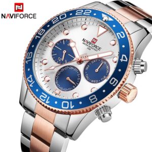 NAVIFORCE 9147 Luxury Stainless Steel Chronograph Wrist Watch