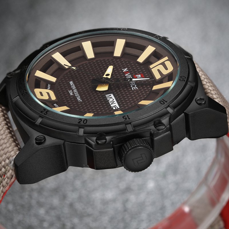 NAVIFORCE 9066 Men's Luxury Watch Military Watch Men Quartz wristWatch Sports Date Clock Brand Men Casual Nylon Watch