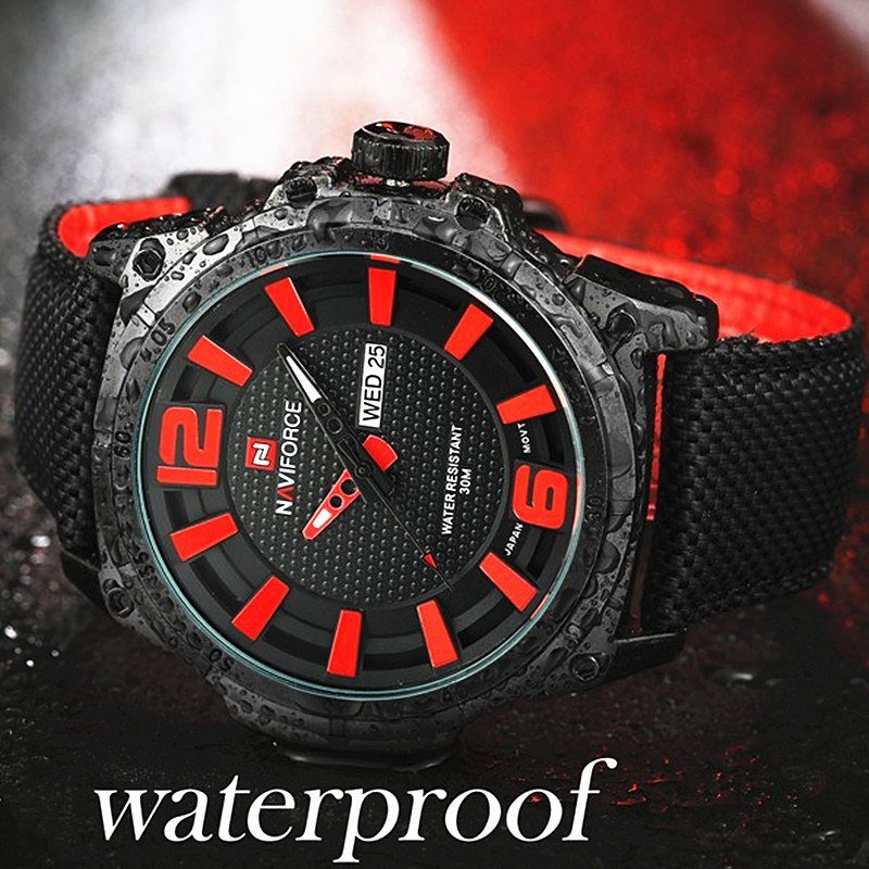 NAVIFORCE 9066 Men's Luxury Watch Military Watch Men Quartz wristWatch Sports Date Clock Brand Men Casual Nylon Watch