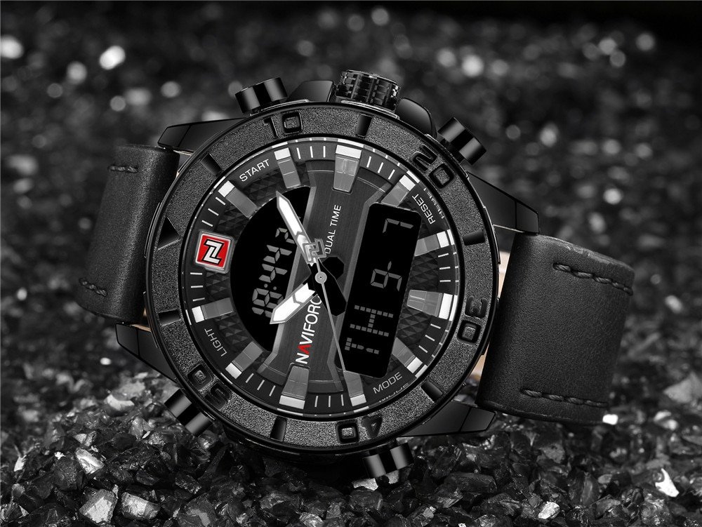 NAVIFORCE 9114 Men Waterproof Writs Watch Trendy Quartz Movement