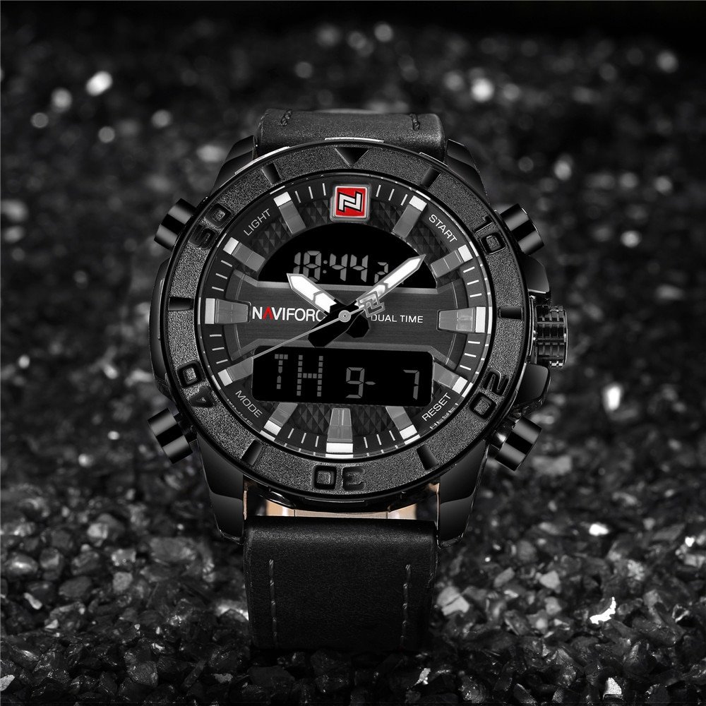 NAVIFORCE 9114 Men Waterproof Writs Watch Trendy Quartz Movement