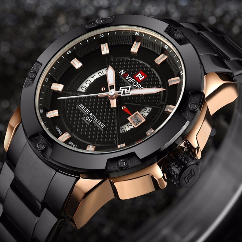 Naviforce 9085 Water Resistant Stainless Steel Watch
