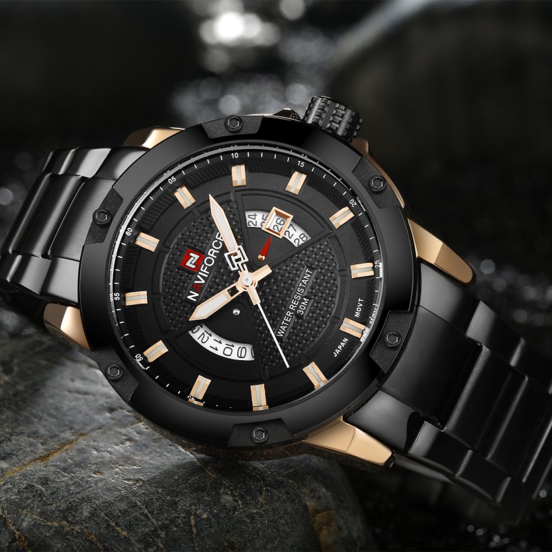 Naviforce 9085 Water Resistant Stainless Steel Watch