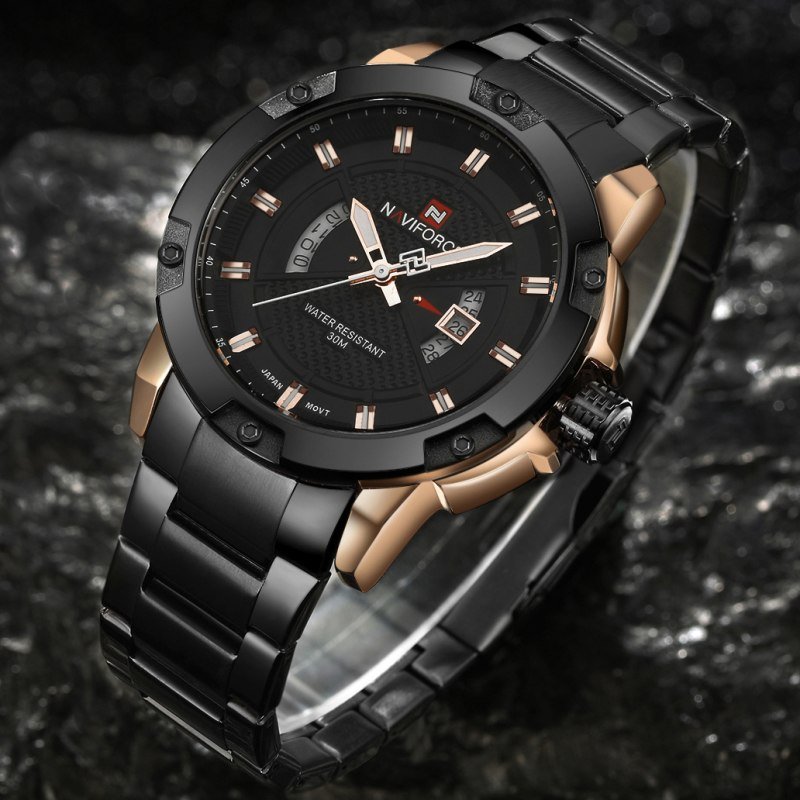 Naviforce 9085 Water Resistant Stainless Steel Watch